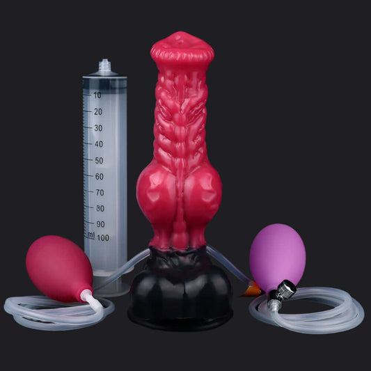 Dragon Dildo™ | Ejaculating Inflatable Werewolf Cub Colour: Shadowflame