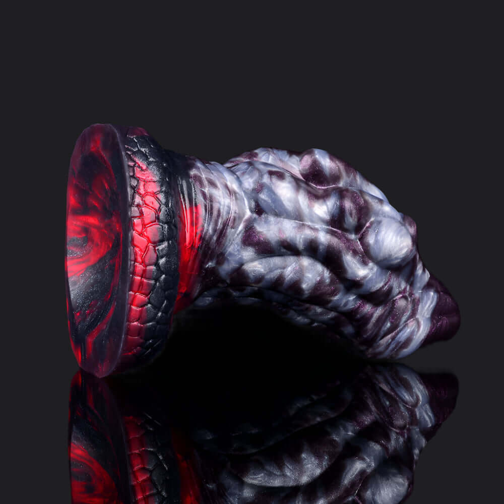 Eborsisk dragon dildo in the Dark Ice colourway -- platinum silicone -- Dragon Dildo®