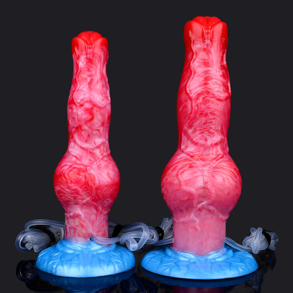 Dragon Dildo® | Cerberus - Ejaculating Inflatable Dildo XL Colour: Red