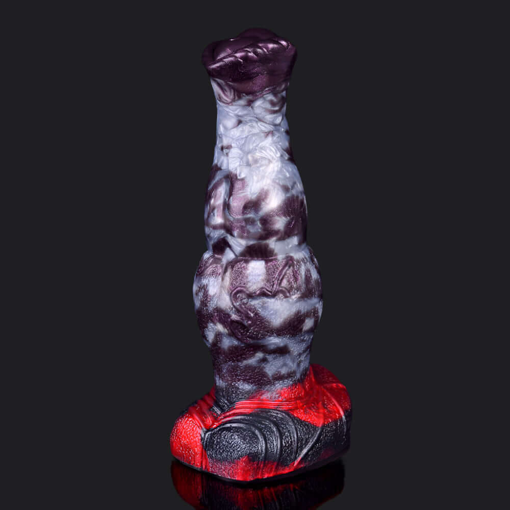 Falkor dragon dildo in the Dark Ice colourway -- platinum silicone -- Dragon Dildo®