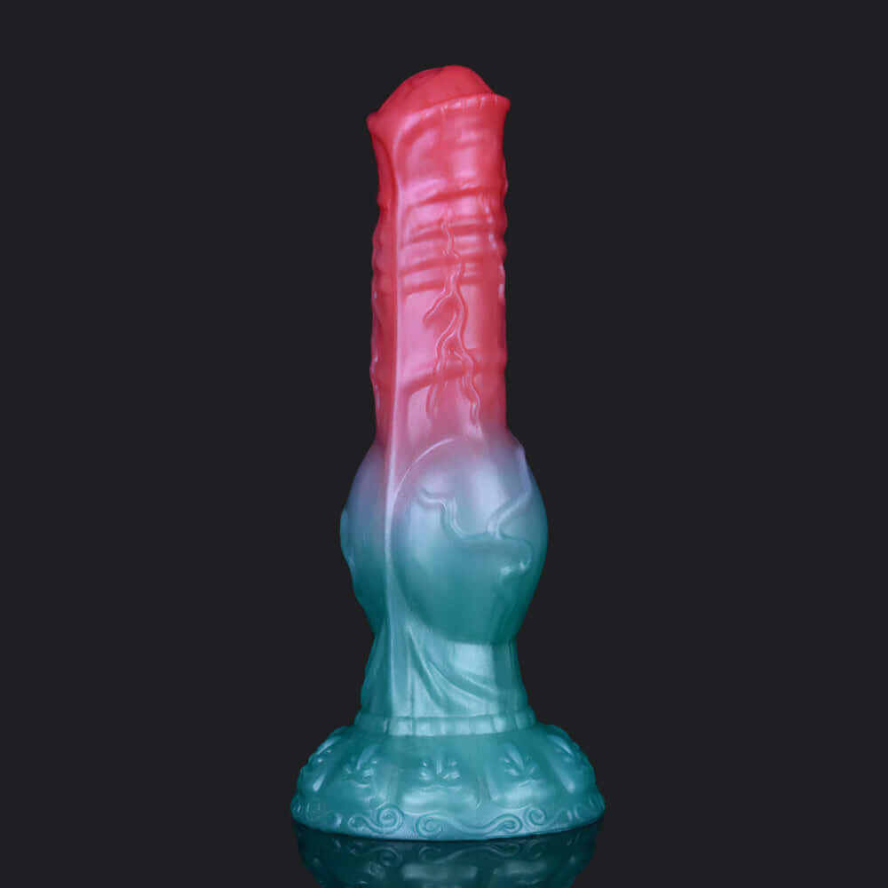 Chiron ice monster dildo in the Cryon colourway -- platinum silicone -- Dragon Dildo®