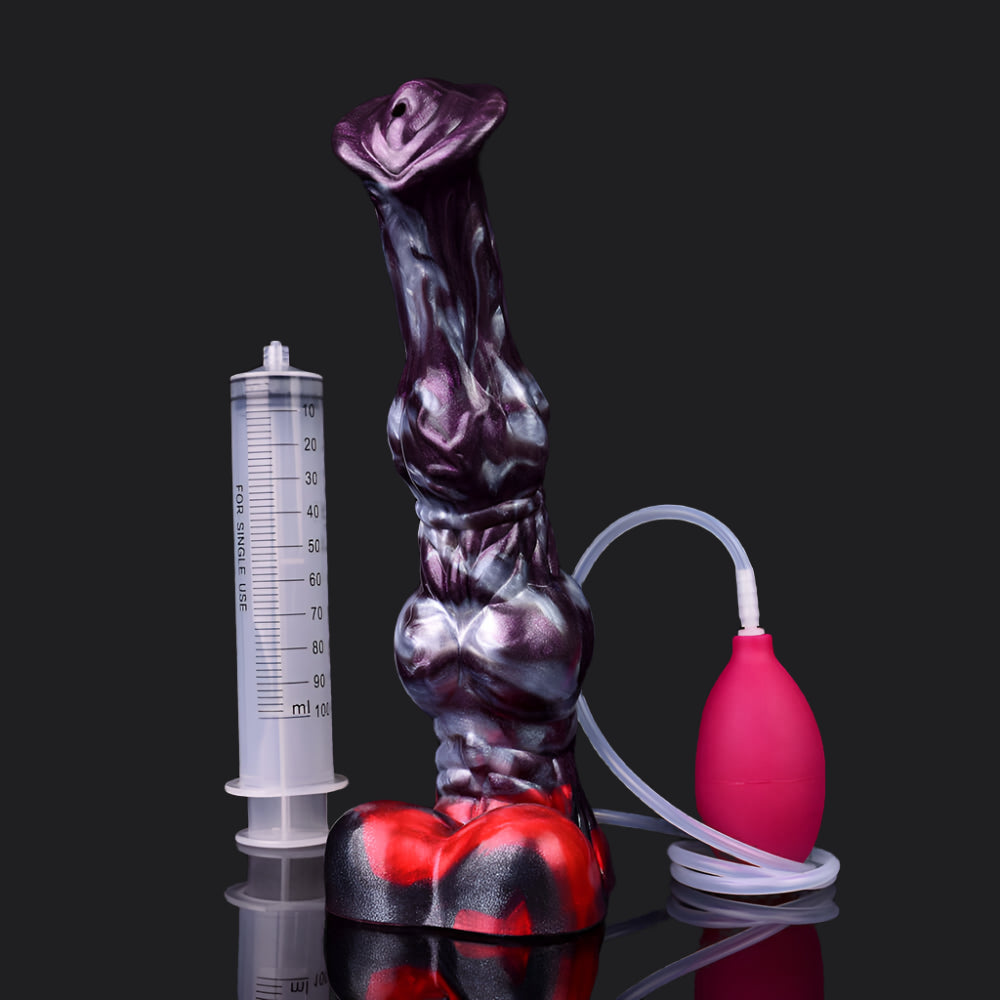 Dragon Dildo™ | Dark Ice Monster Ejaculating Dildo - Zenyatta Colour: Dark Ice Monster