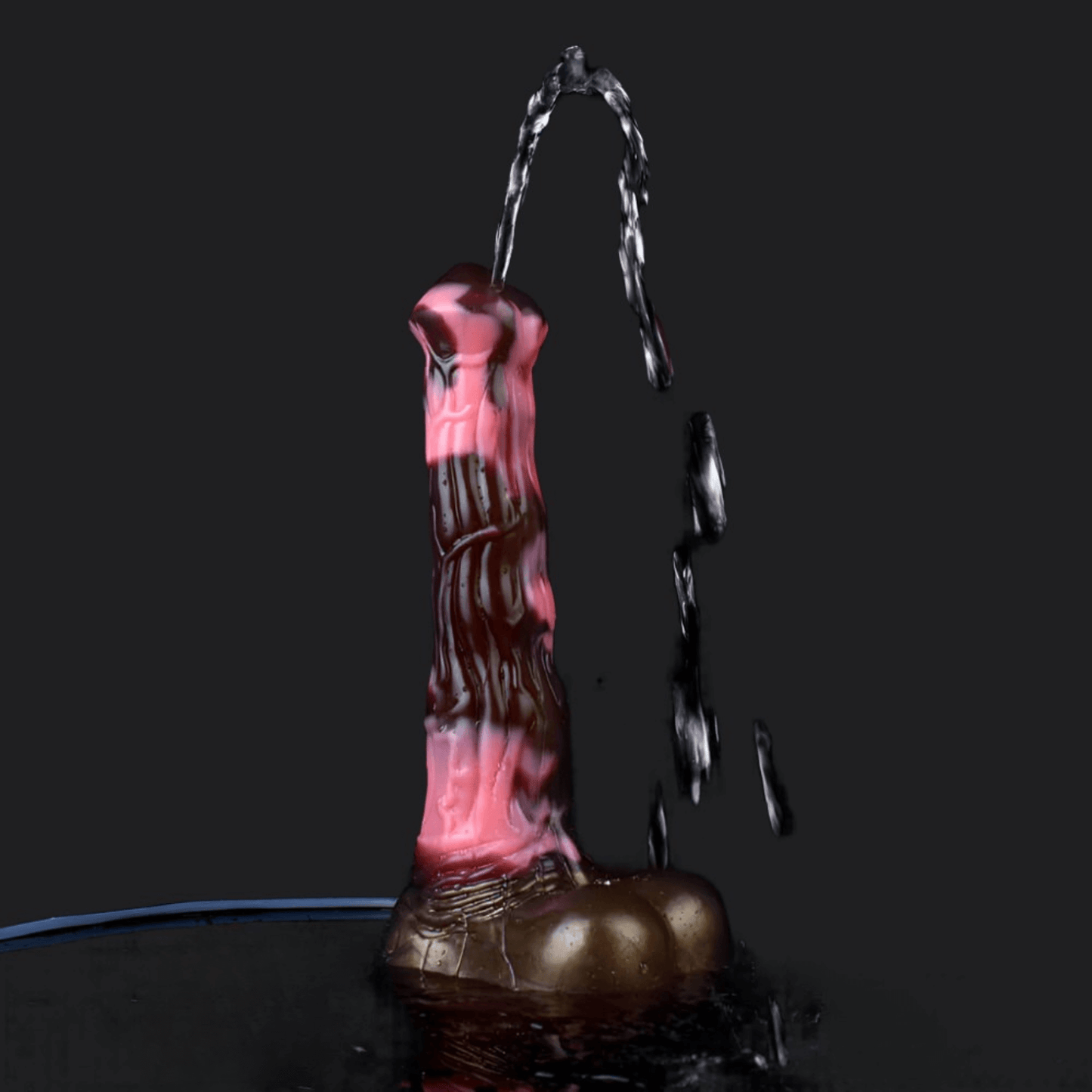 Dragon Dildo® | Horse Dildo - Damascus Ejaculating Colour: Brown & Pink
