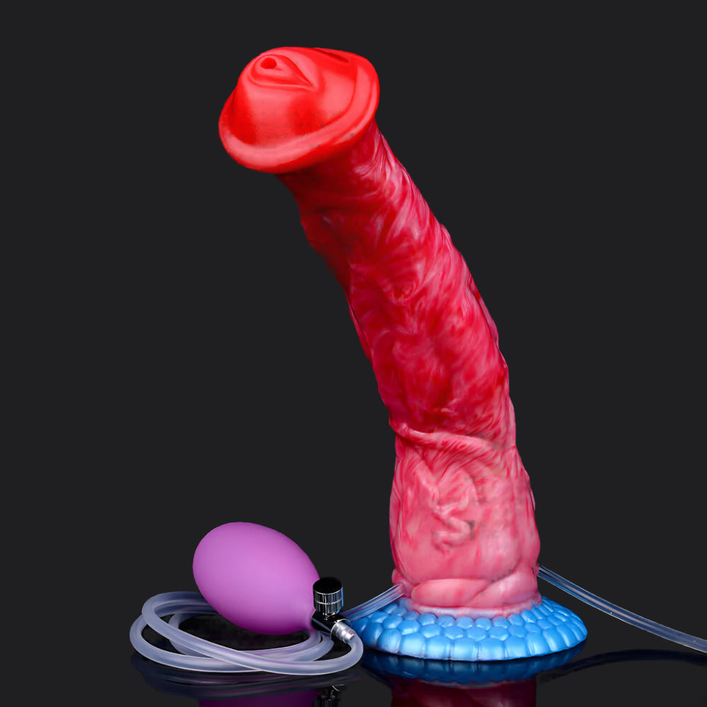 Dragon Dildo™ | Black Caviar - Ejaculating Inflatable Dildo Colour: Red