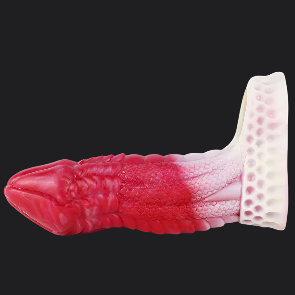Dragon Dildo™ | Io Dragon Penis Extender Sleeve - Red Colour: Red