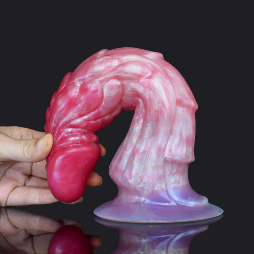 Swamp Monster Erlik dragon dildo Europe with seductive curves and scaly textures, inviting touch and thrilling sensations.