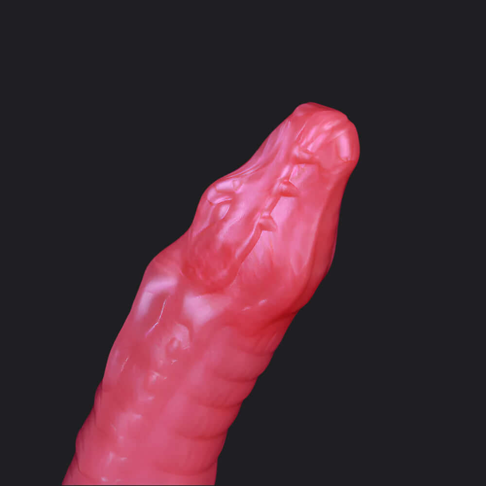 Jaculus ice monster dildo in the Cryon colourway -- platinum silicone -- Dragon Dildo®