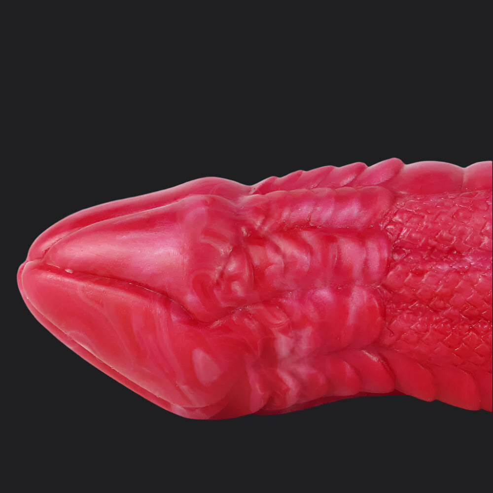 Dragon Dildo® | Io Dragon Penis Extender Sleeve - Red Colour: Red