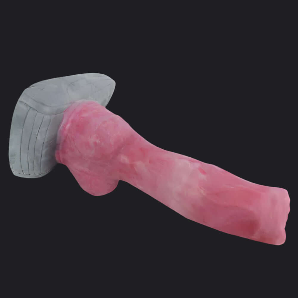 Dog Dildo - Great Dane in a vibrant pink design with realistic texture and size specifications.