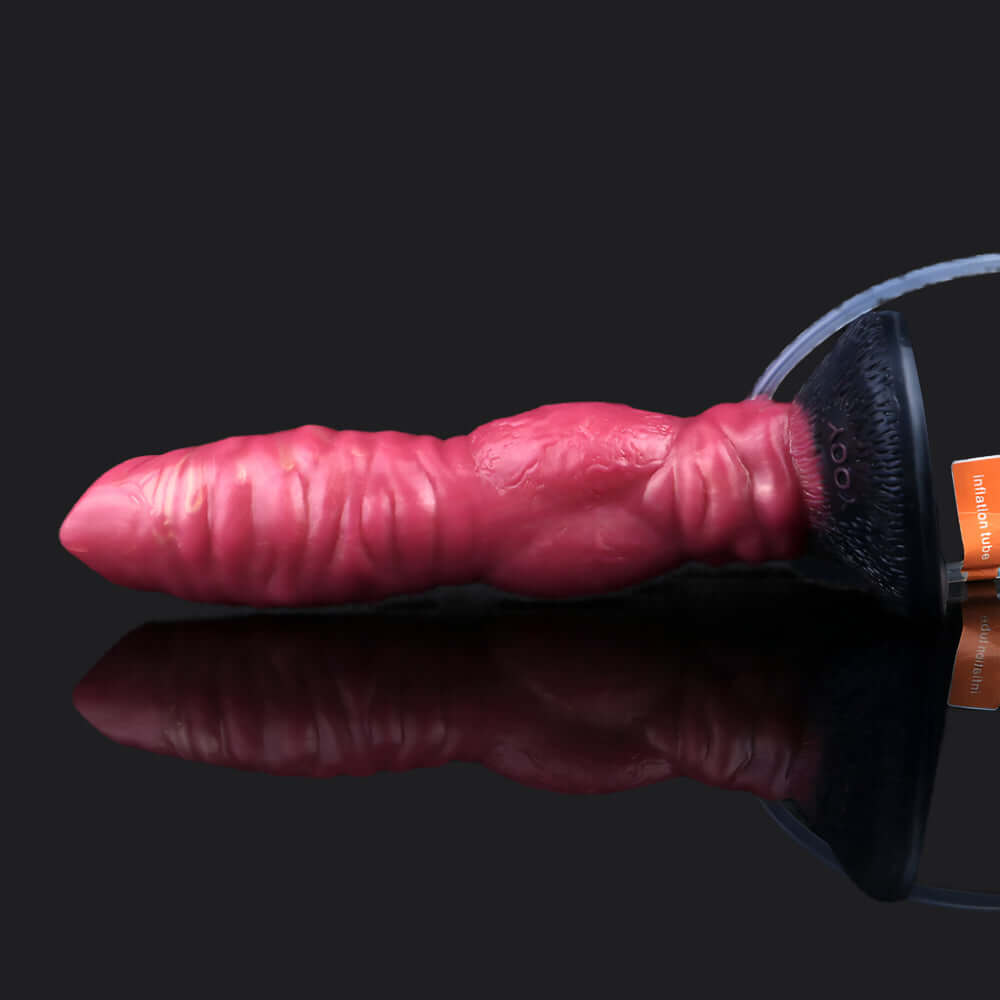 Dragon Dildo™ | Ejaculating Inflatable Wolf Dildo Colour: Shadowflame