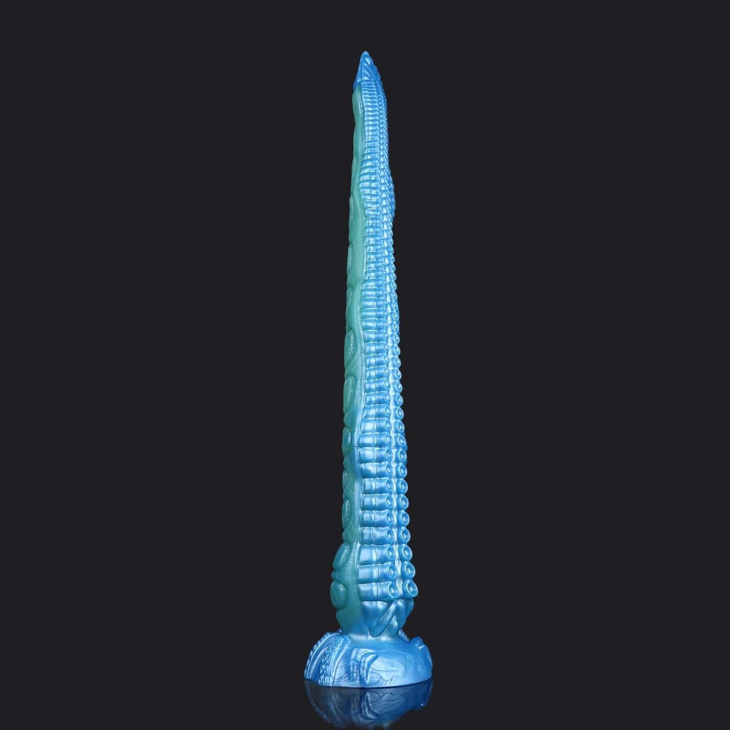 Octopus Lord Tentacle Dildo in deep blue with detailed textures and suction base for safe use.
