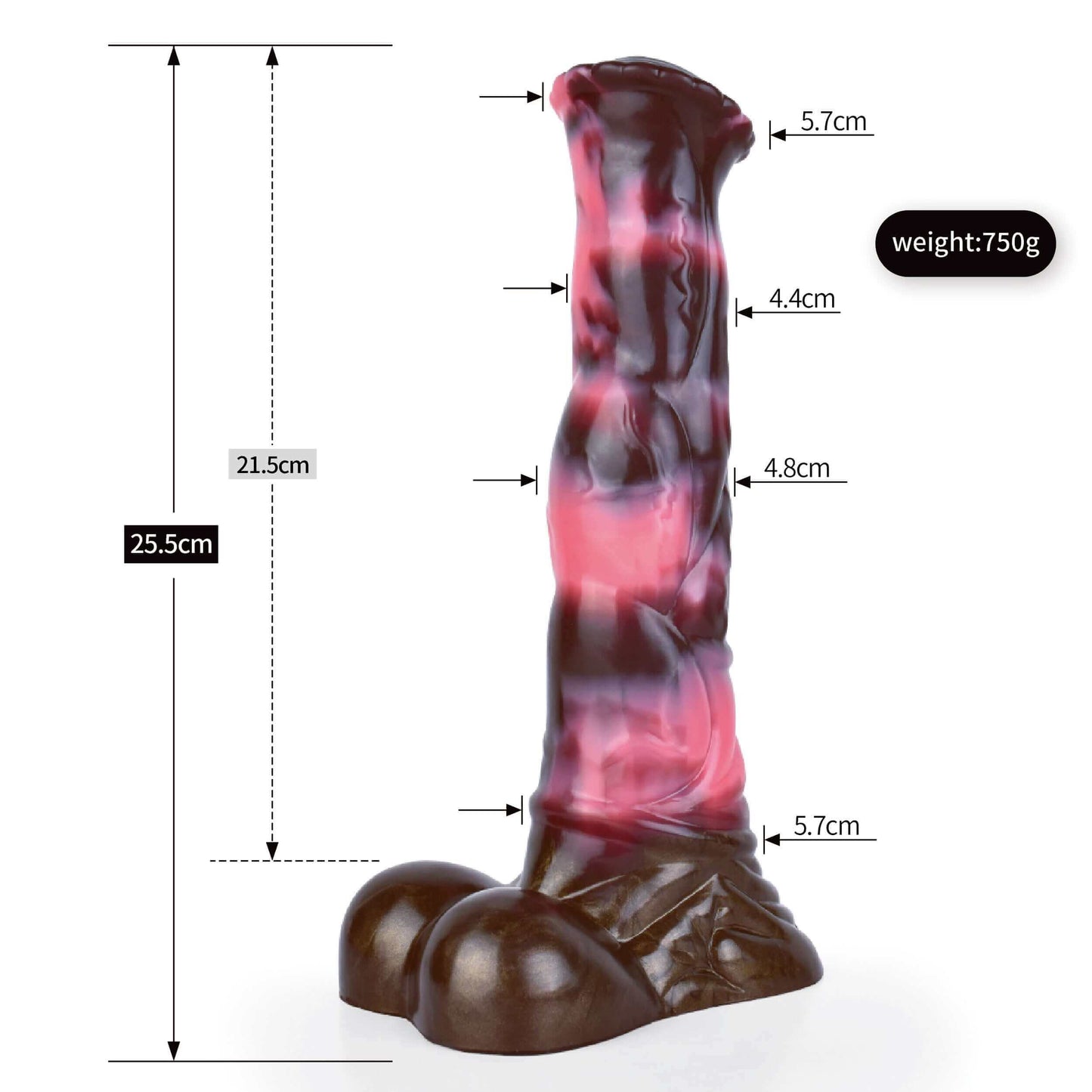 Dragon Dildo® | Horse Dildo - Phar Lap Colour: Brown & Pink