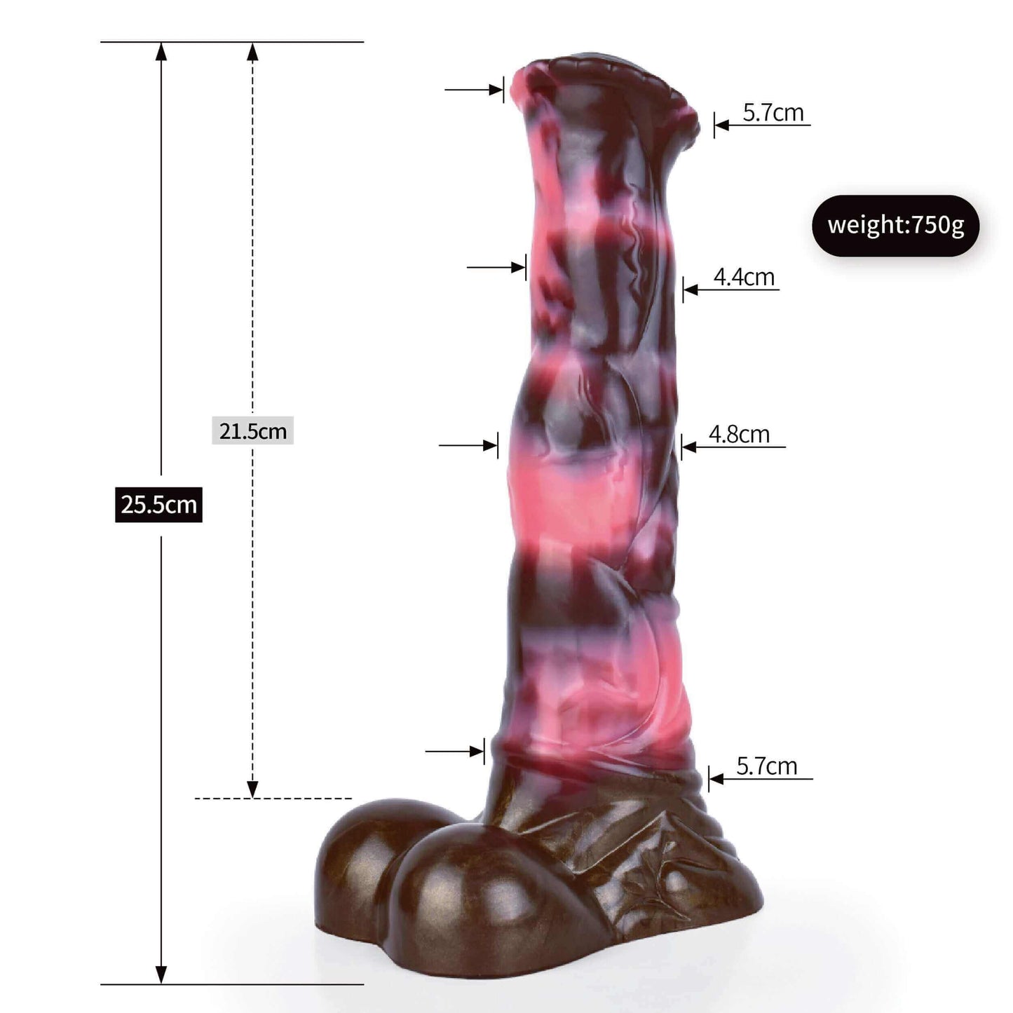 Horse Dildo - Phar Lap featuring detailed dimensions and realistic design for pleasure.
