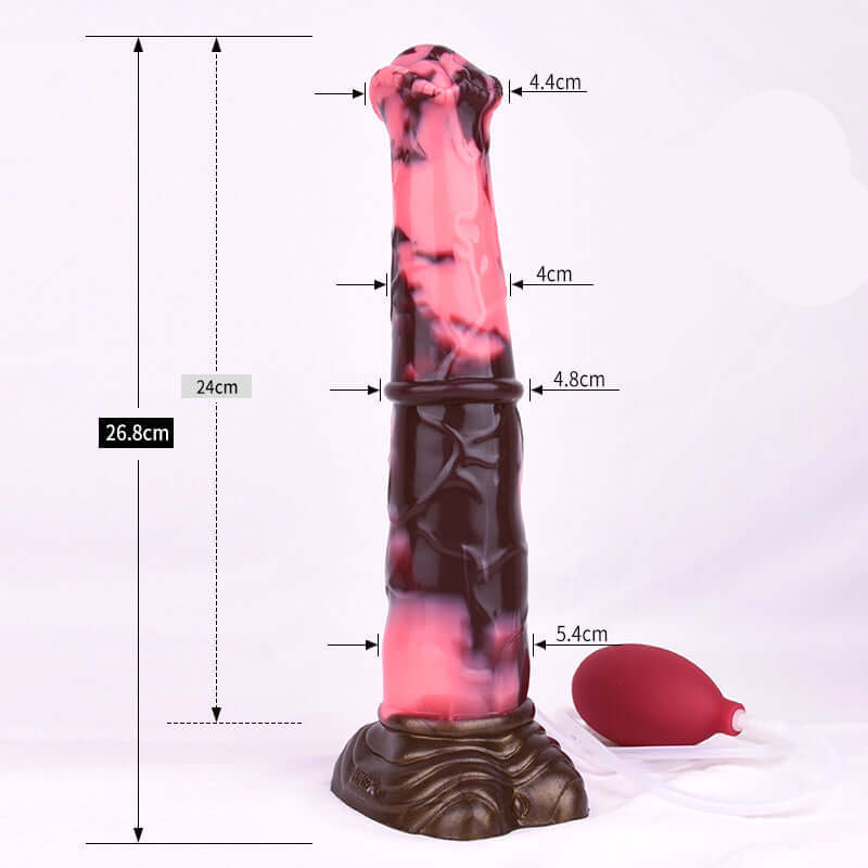 Dragon Dildo™ | Horse Dildo - Count Fleet Ejaculating Colour: Brown & Pink