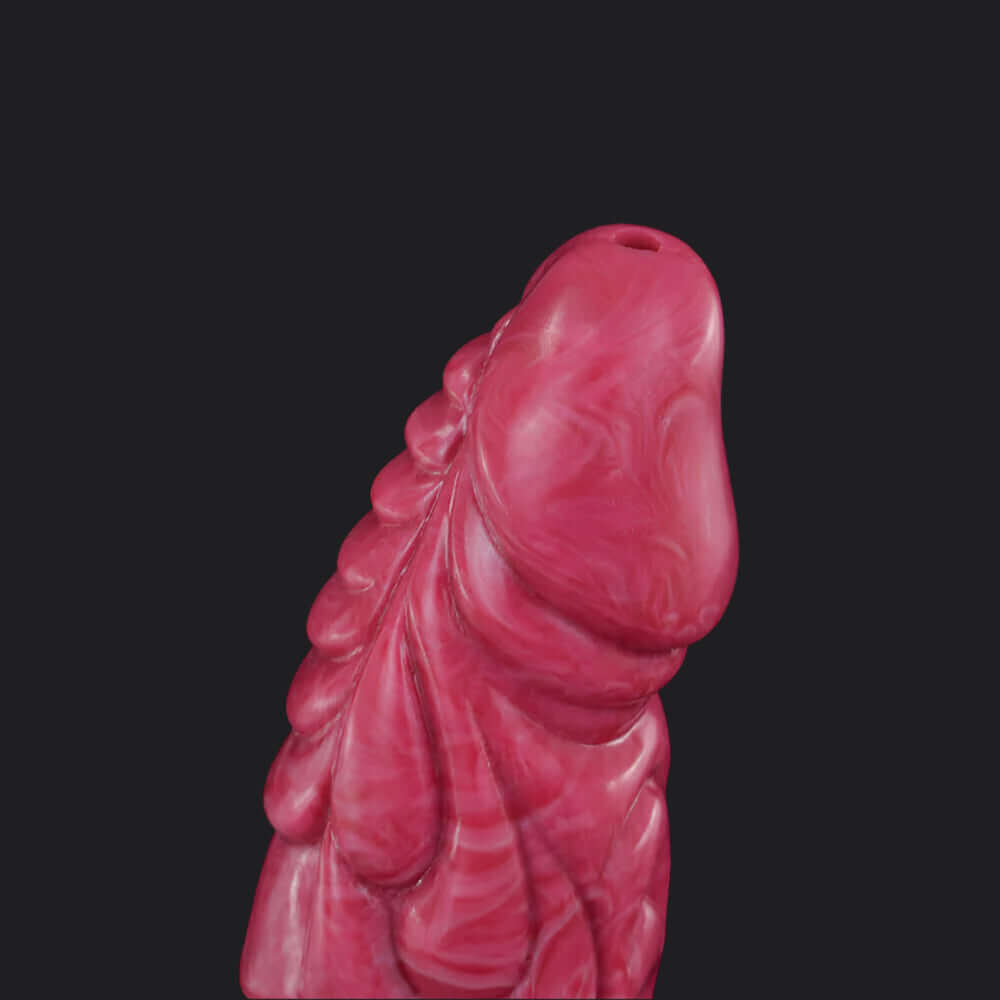 Black Dragon - Ejaculating Dildo with vivid pink color and textured design for enhanced pleasure.