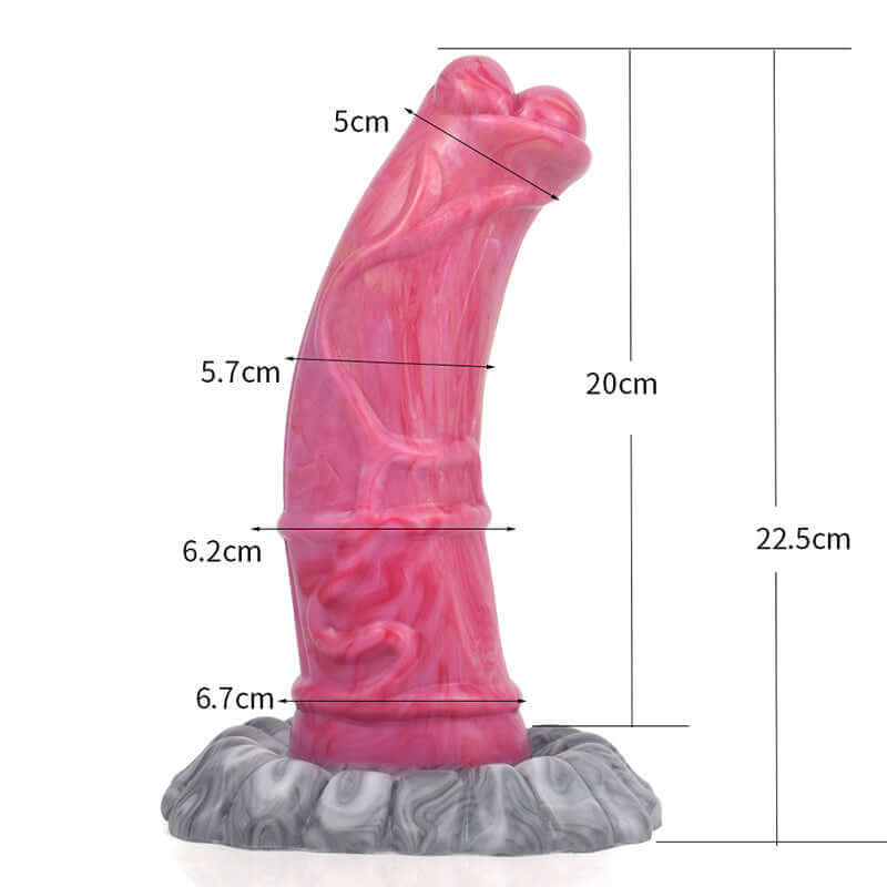 Paso Fino ejaculating dildo, 23cm length, featuring pronounced veins, for an exhilarating experience.
