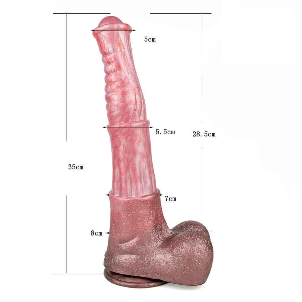 Horse Dildo - Kentucky Derby, 34cm length, 28cm insertable, 6.9cm diameter, perfect for adult fun.