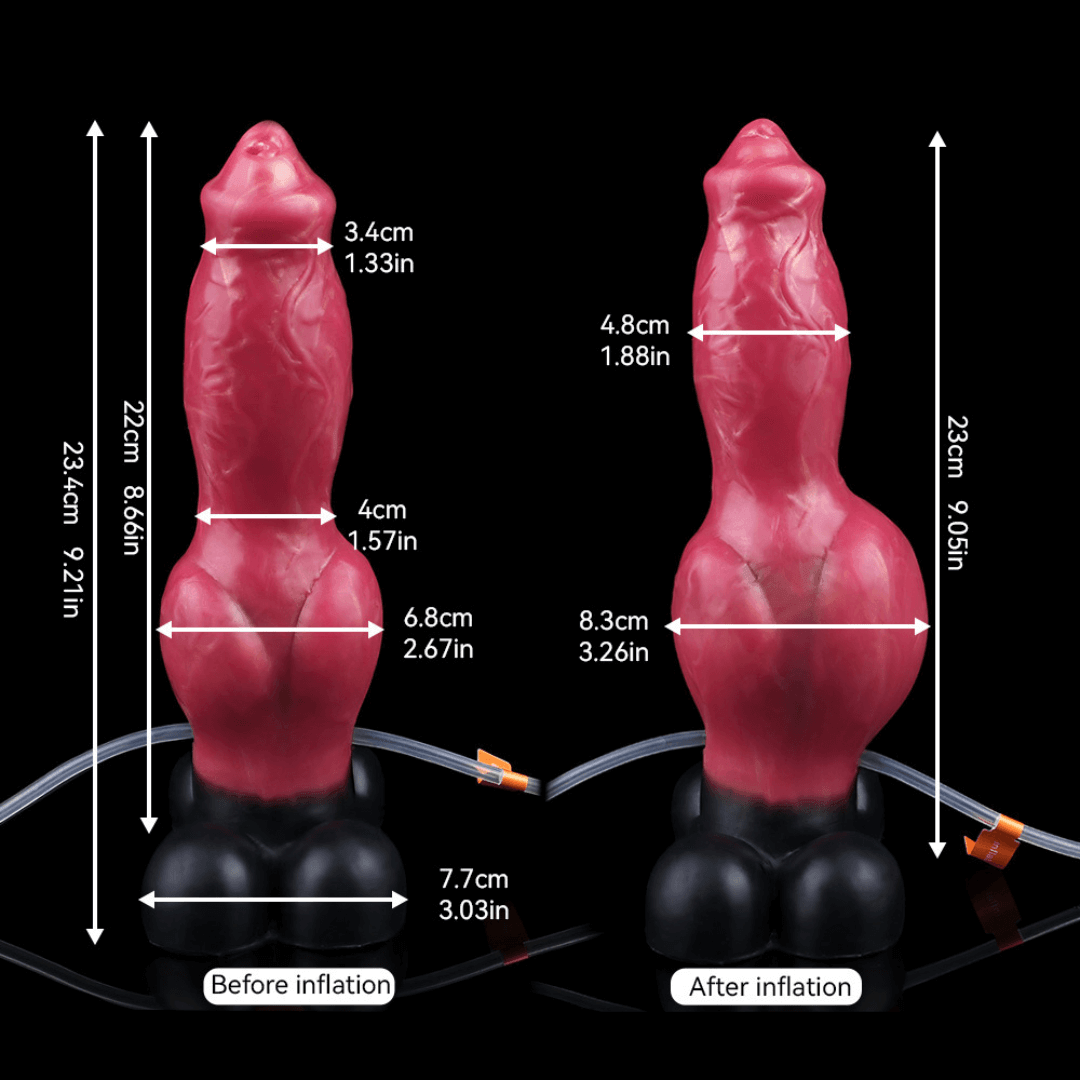 Dragon Dildo® | German Shepherd - Ejaculating Inflatable Dildo Colour: Shadowflame