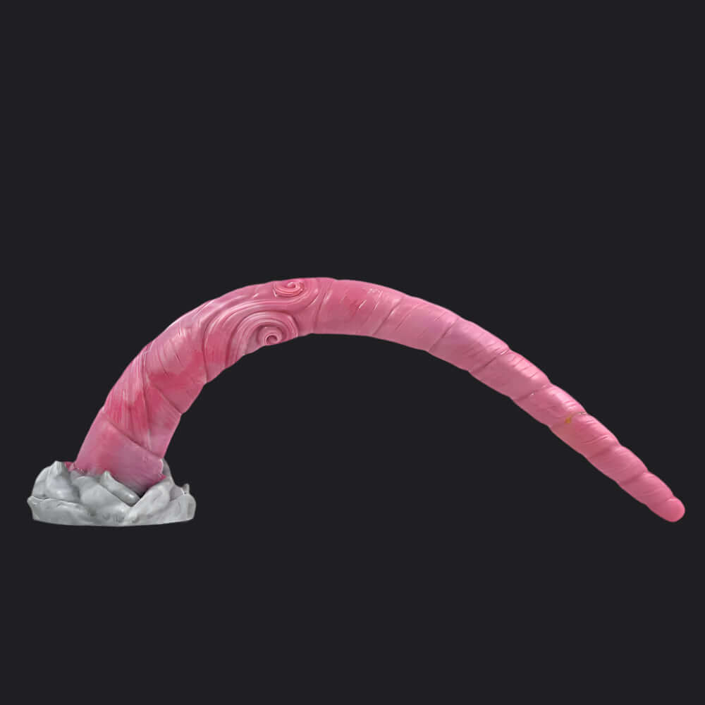 Unicorn Horn Dildo with a spiral design and silky texture, perfect for thrilling pleasure. Dragon Dildo Europe.