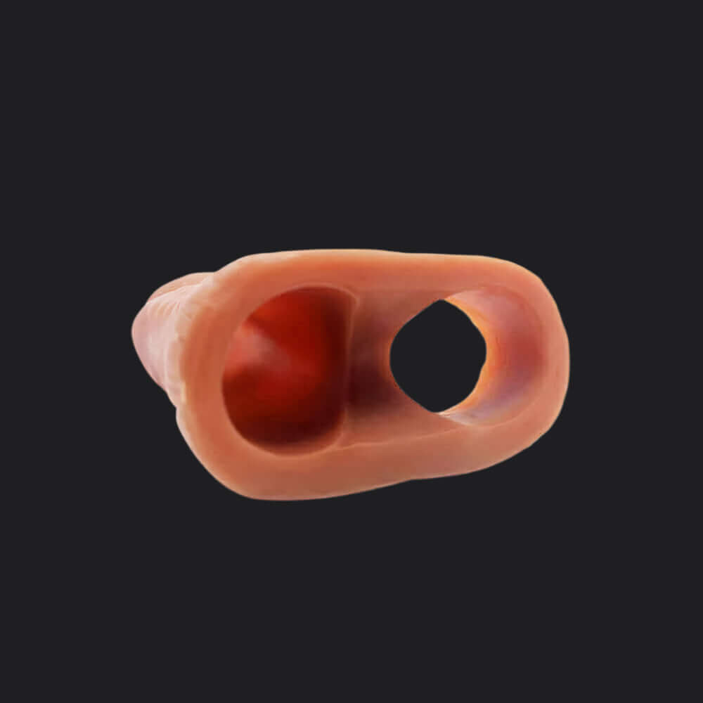 Erek-Hus Dragon Cum Thru Penis Sleeve - Brown, lifelike design for thrilling intimate experiences.