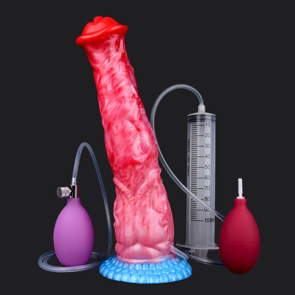 Dragon Dildo™ | Black Caviar - Ejaculating Inflatable Dildo Colour: Red