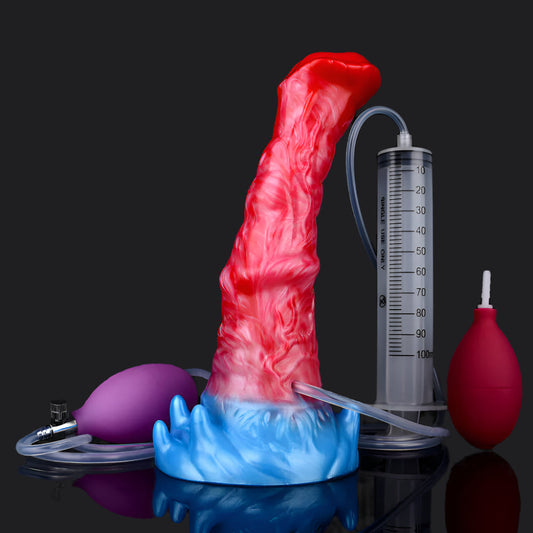 Dragon Dildo™ | Karkadann - Ejaculating Inflatable Dildo Colour: Red
