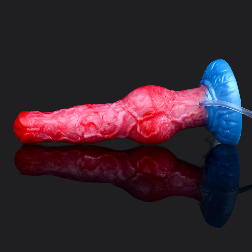Dragon Dildo® | Cerberus - Ejaculating Inflatable Dildo XL Colour: Red