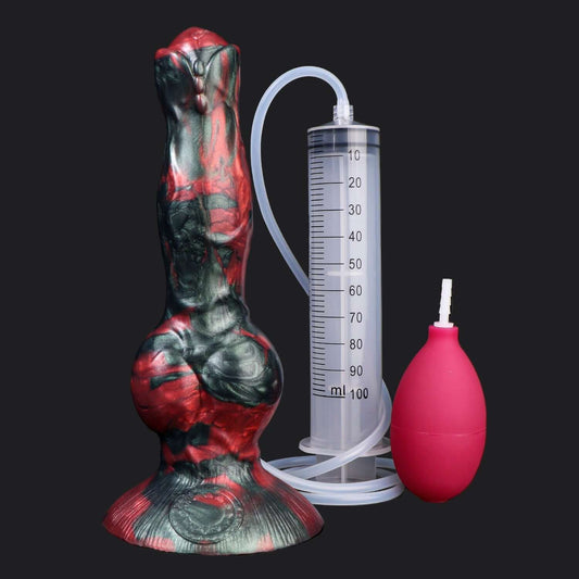 Cerberus - Ejaculating Dildo with pump, designed for intense fantasy play and pleasure in Europe.