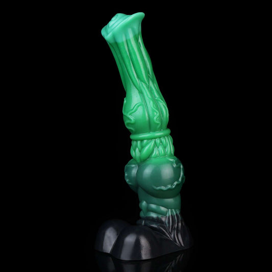 Areion horse dildo in the Verdantclaw colourway -- platinum silicone -- Dragon Dildo®