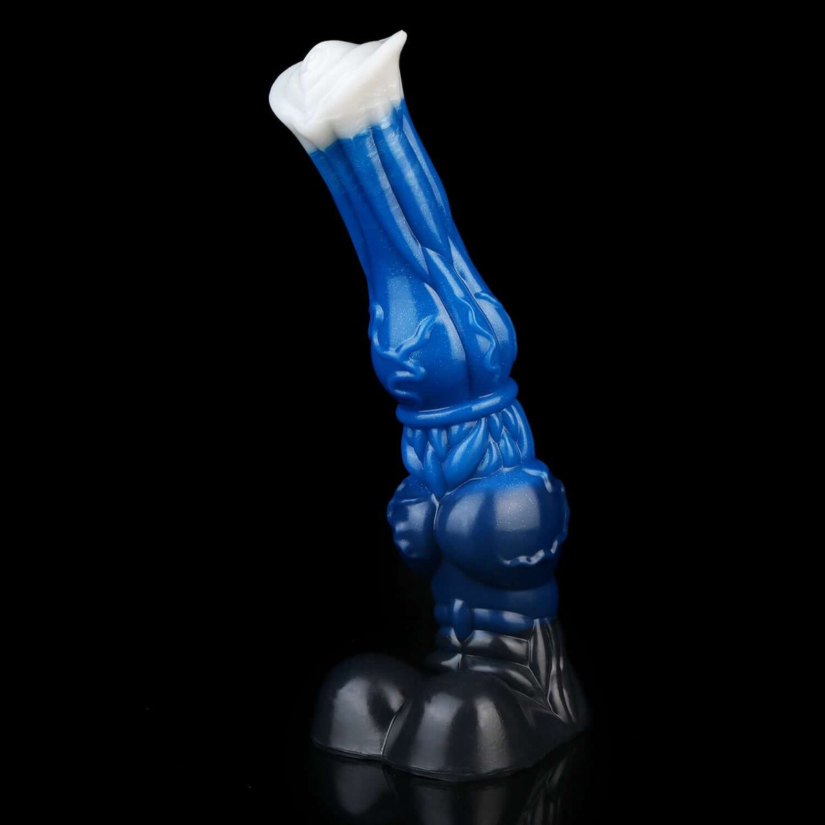 Each-Uisge horse dildo in the Voidstrike colourway -- platinum silicone -- Dragon Dildo®