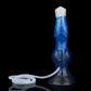 Gytrash ejaculating monster dildo in the Voidstrike colourway -- platinum silicone -- Dragon Dildo®