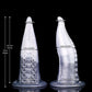 Hafgufa tentacle dildo in the Stormpeak colourway -- platinum silicone -- Dragon Dildo®