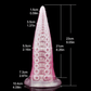 Kraklush Pink Octopus tentacle dildo dimensions showing height, width, and suction cup design for erotic satisfaction.