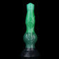 Cu Sith monster dildo in the Verdantclaw colourway -- platinum silicone -- Dragon Dildo®