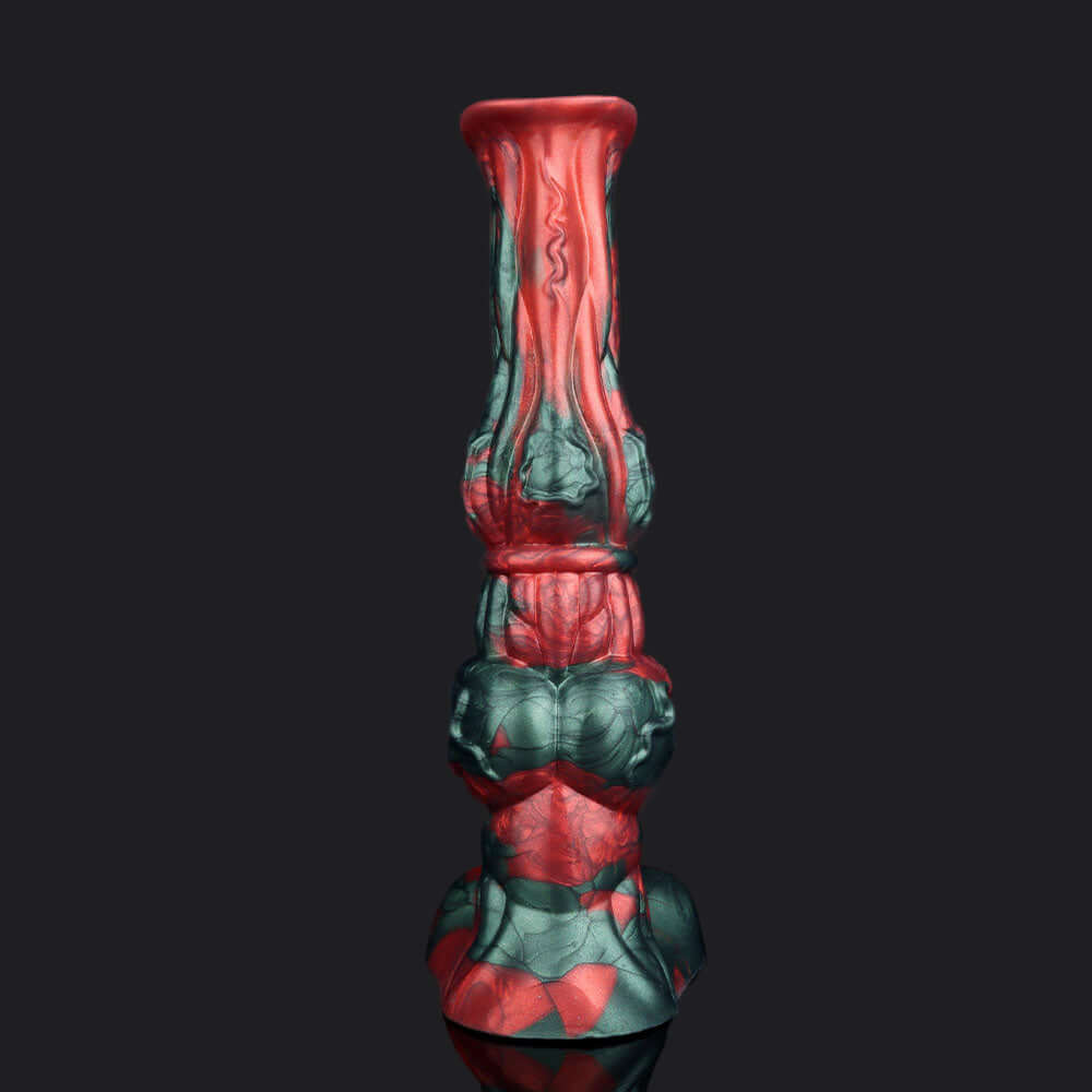 Horse Dildo - Zenyatta in striking crimson and green colors for bold fantasy exploration
