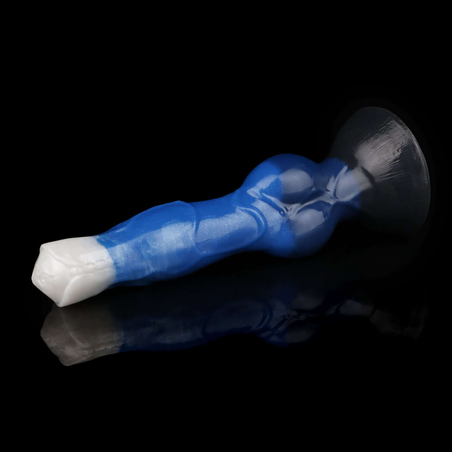 Gytrash monster dildo in the Voidstrike colourway -- platinum silicone -- Dragon Dildo®