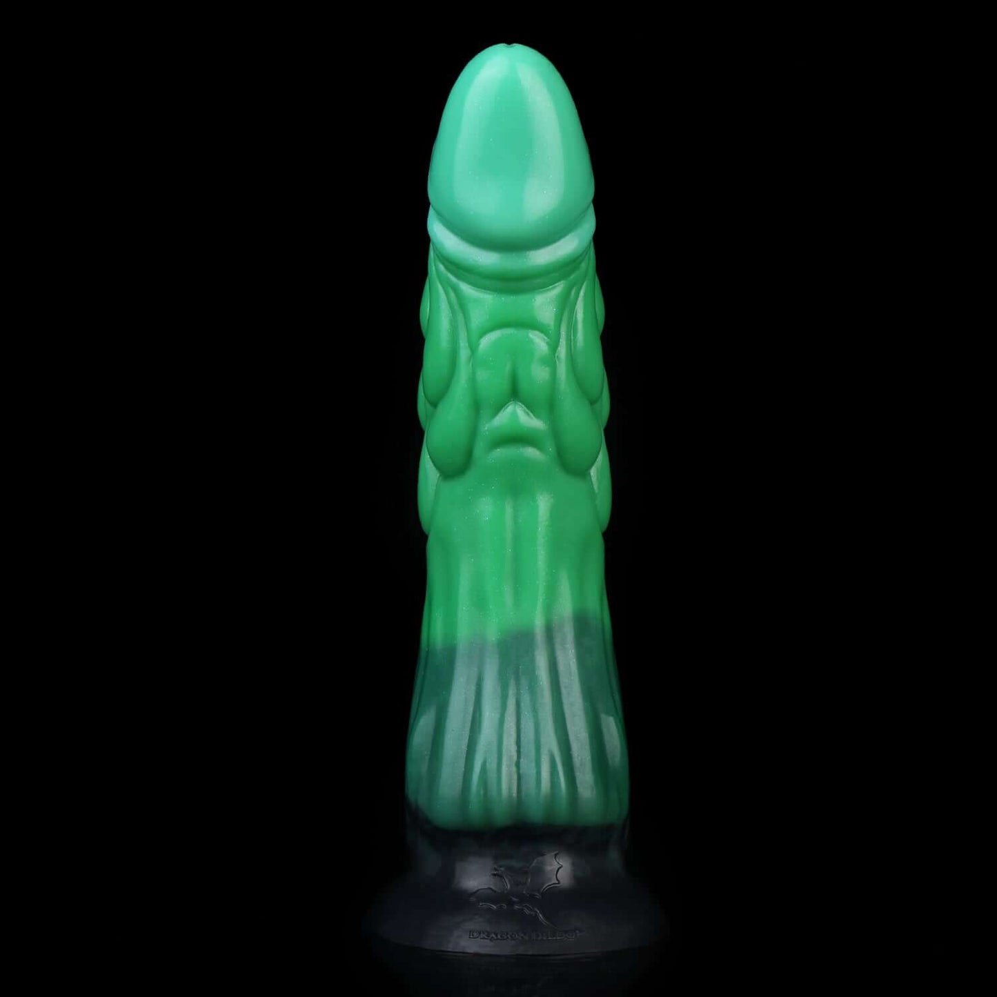 Peluda dragon dildo in the Verdantclaw colourway -- platinum silicone -- Dragon Dildo®