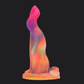 Monster's Tongue Dildo in vibrant glow-in-the-dark colors, featuring a contoured shaft and tongue-like tip.