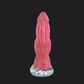 T-Rex Dildo in vibrant red silicone, designed for intense pleasure and crafted from premium materials.