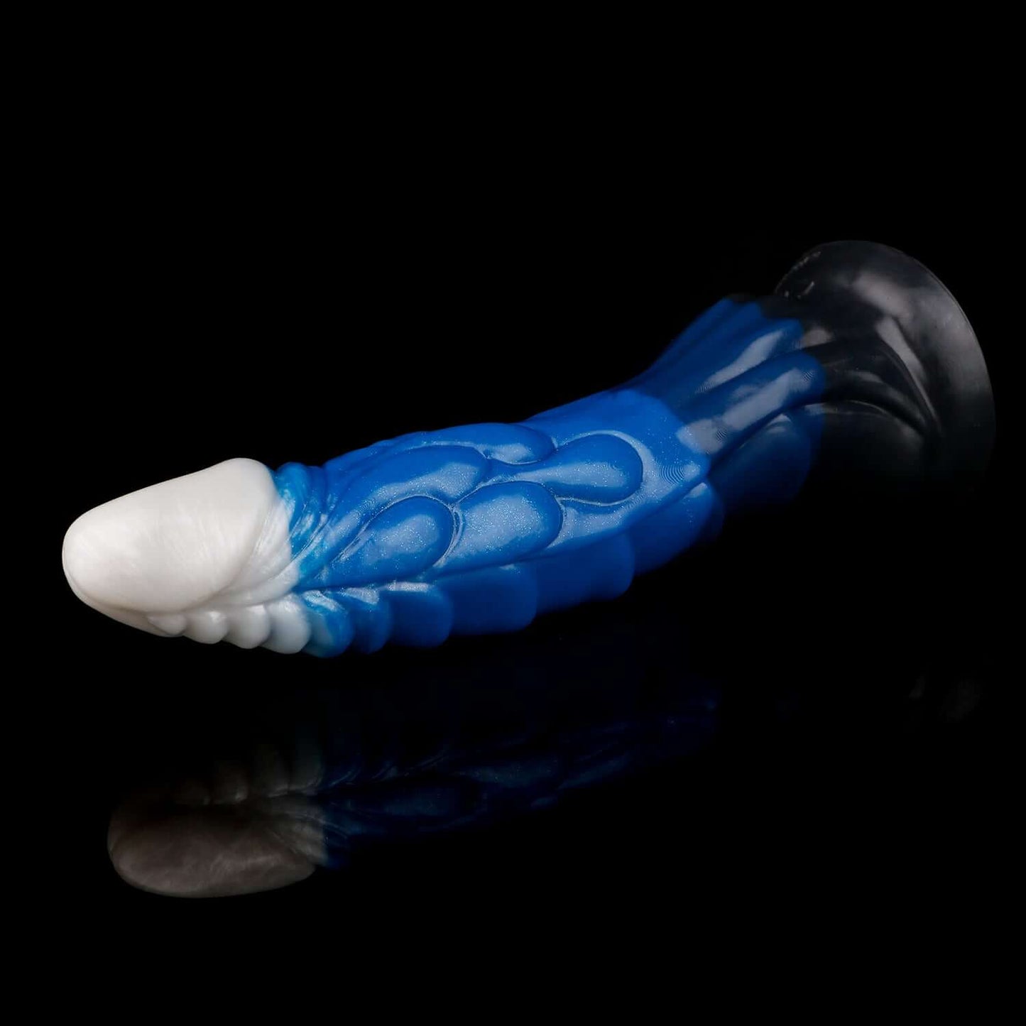 Nidhoggr dragon dildo in the Voidstrike colourway -- platinum silicone -- Dragon Dildo®