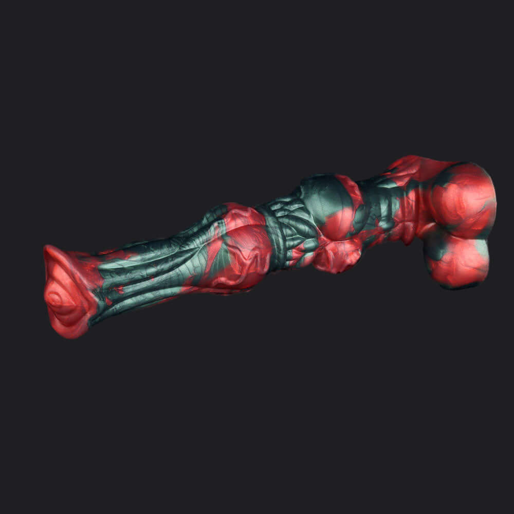 Horse Dildo - Zenyatta, a 26 cm crimson chaos dildo featuring equine contours for immersive pleasure.