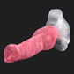 Lycan Werewolf Dildo showcasing ribbed shaft and tapered tip, perfect for adventurous pleasure seekers.