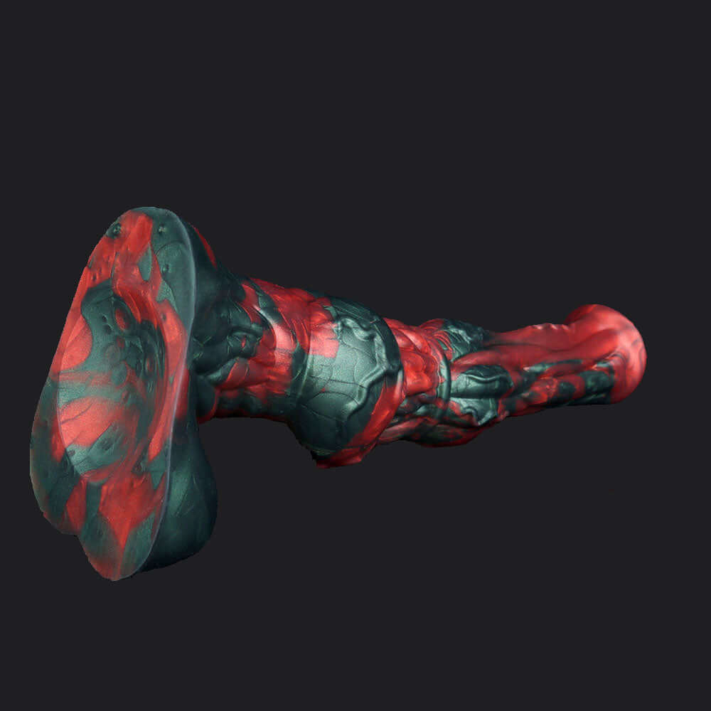 Horse Dildo - Zenyatta, Limited Edition crimson and black design, 26 cm equine-inspired dildo for fantasy exploration.