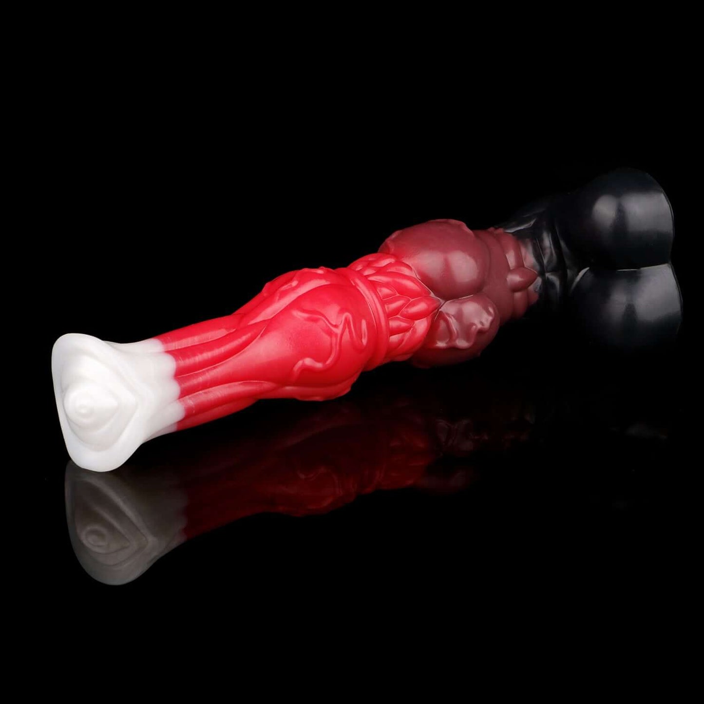 Pyrois horse dildo in the Bloodmoon colourway -- platinum silicone -- Dragon Dildo®