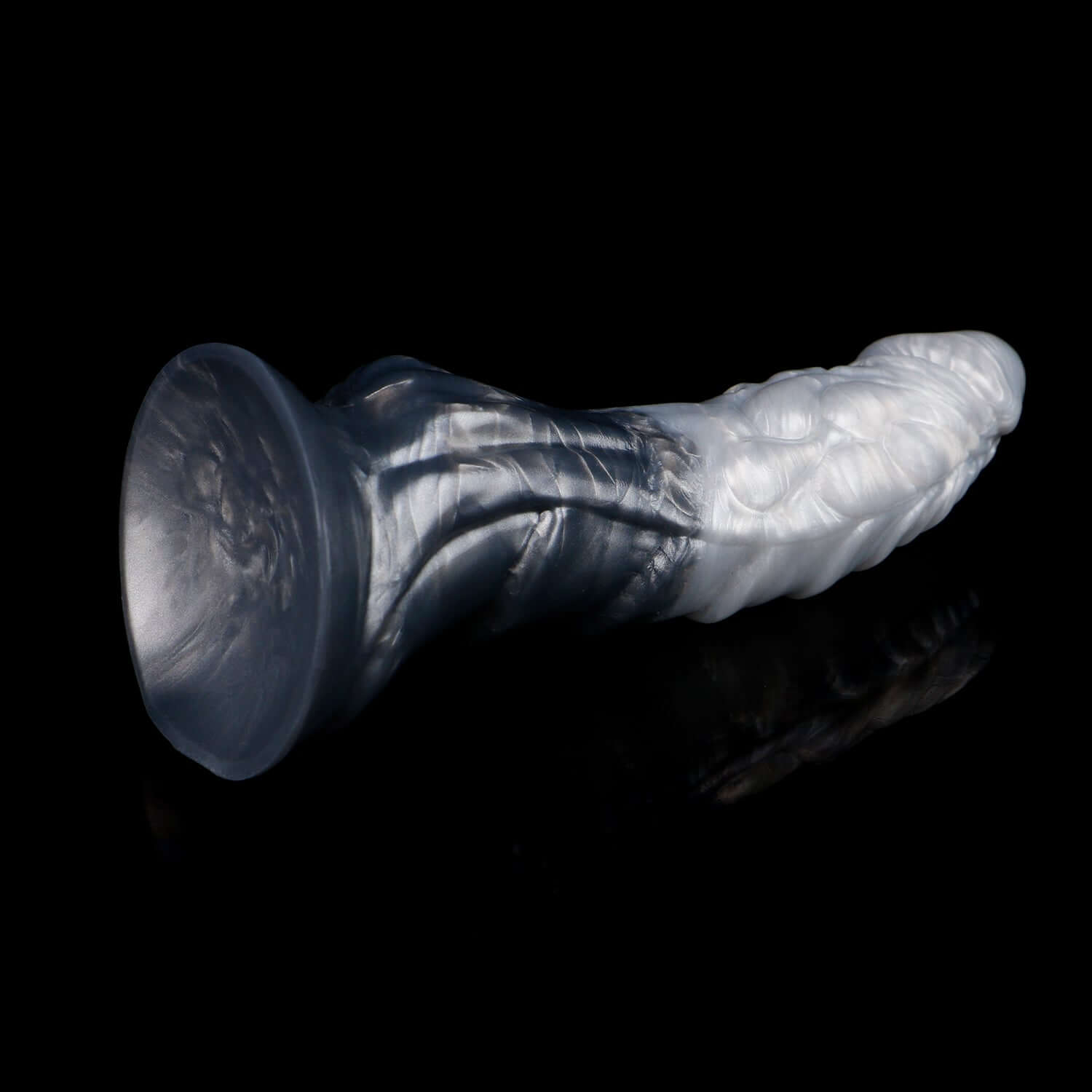 Tugarin dragon dildo in the Stormpeak colourway -- platinum silicone -- Dragon Dildo®