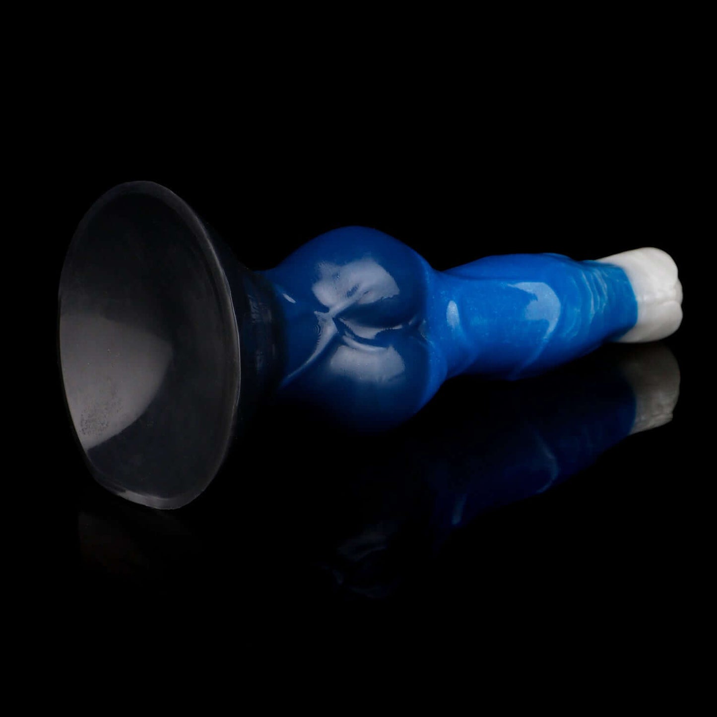Gytrash monster dildo in the Voidstrike colourway -- platinum silicone -- Dragon Dildo®