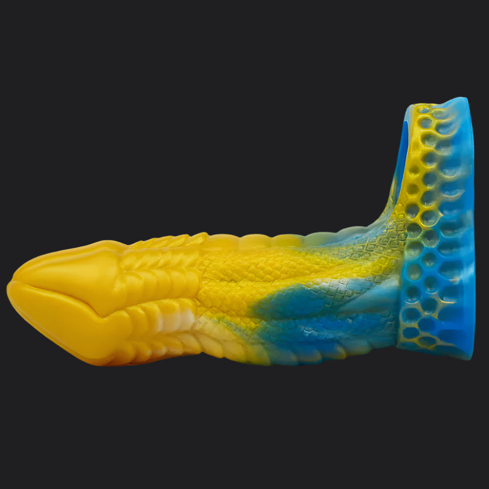 Dragon Dildo™ | Io Dragon Penis Extender Sleeve - Yellow & Blue Colour: Yellow