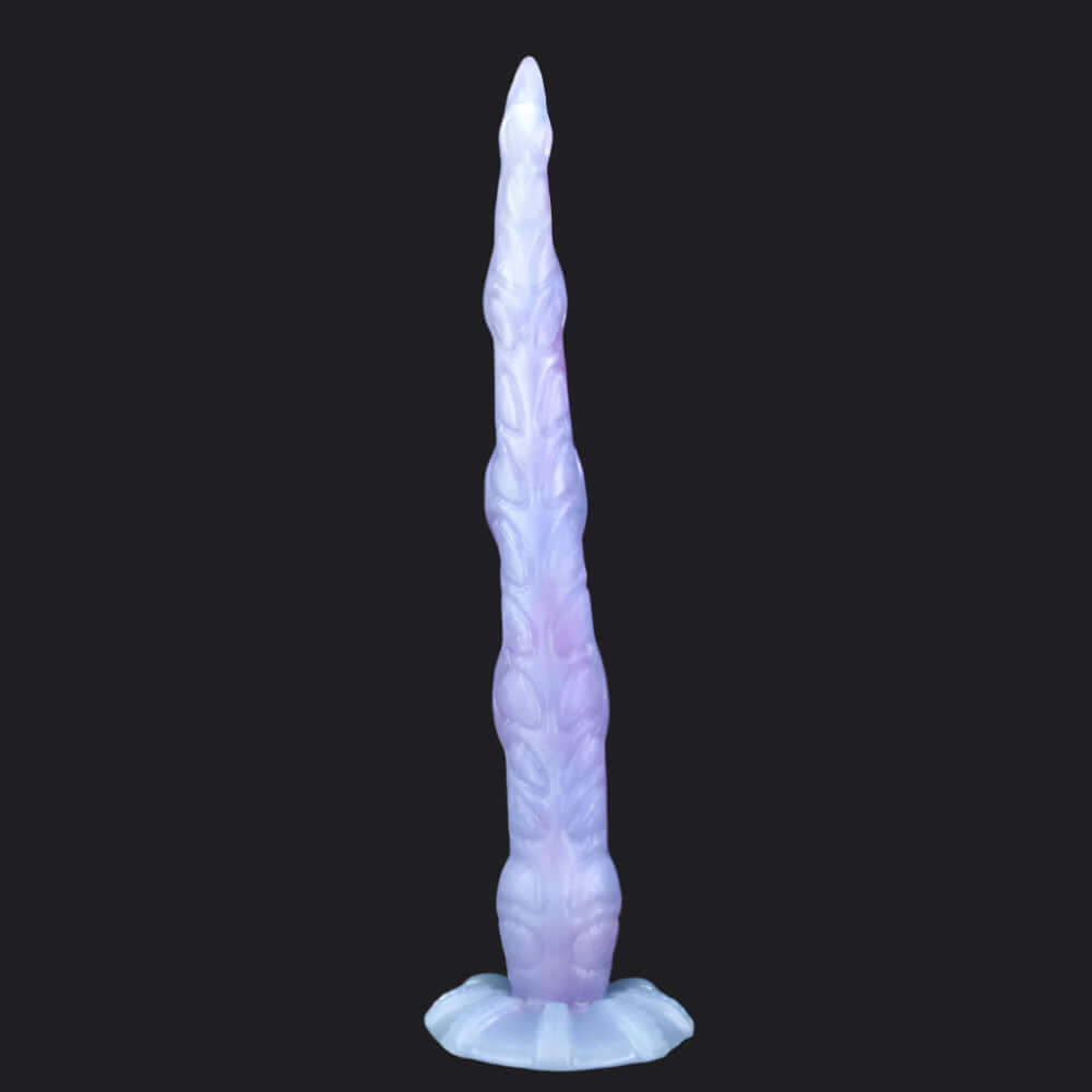 Octopus Tentacle Dildo – Prince in lavender color with intricate design, highlighting its curved, textured shape for pleasure.