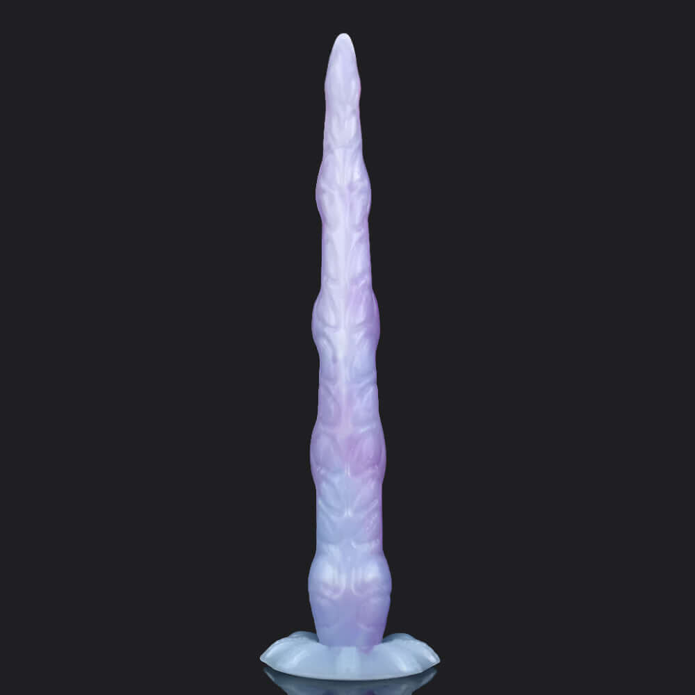 Octopus Tentacle Dildo – Fry featuring a twisted, curved design and soft suction base for pleasure.