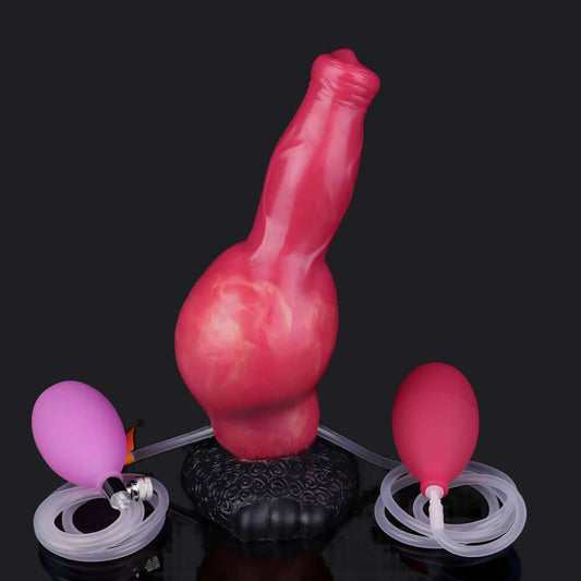 Dragon Dildo® | Ejaculating Inflatable Dog Dildo - Retriever Colour: Shadowflame